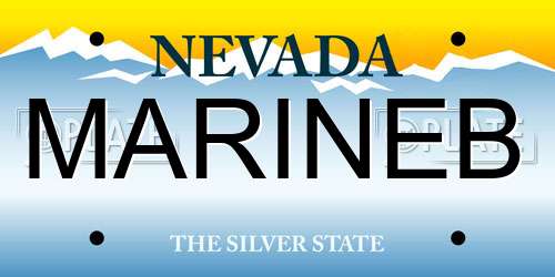 MARINEB Nevada License Plate