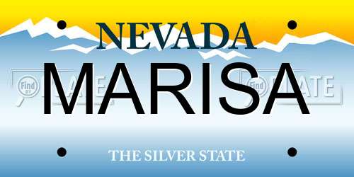 MARISA Nevada License Plate