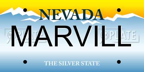 MARVILL Nevada License Plate