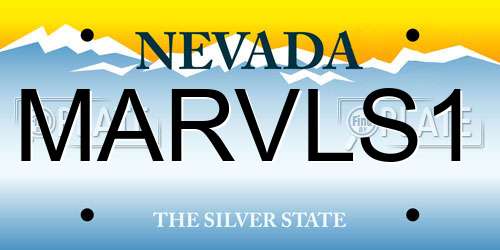 MARVLS1 Nevada License Plate