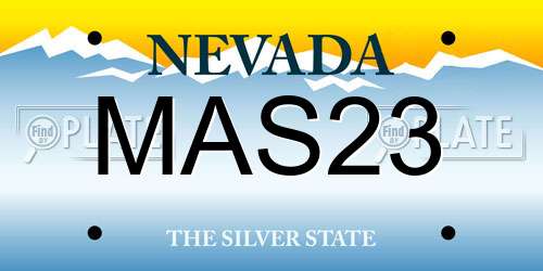 MAS23 Nevada License Plate