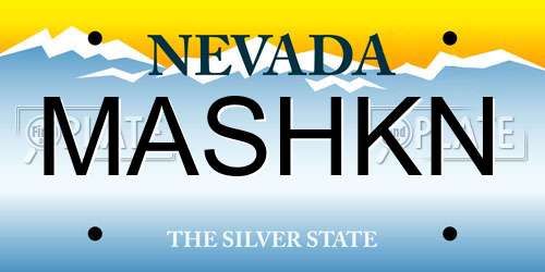 MASHKN Nevada License Plate