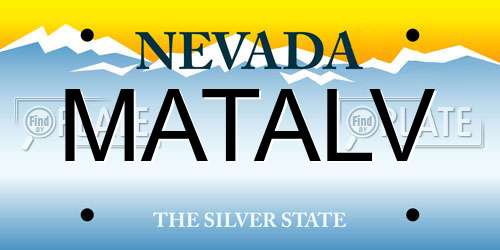 MATALV Nevada License Plate
