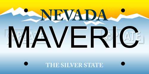 MAVERIC Nevada License Plate