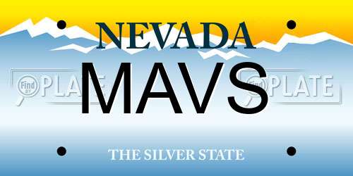 MAVS Nevada License Plate