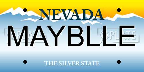 MAYBLLE Nevada License Plate