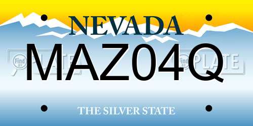 MAZ04Q Nevada License Plate