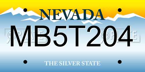 MB5T204 Nevada License Plate