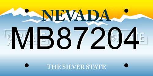 MB87204 Nevada License Plate