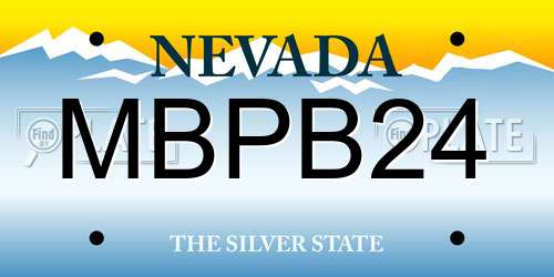 MBPB24 Nevada License Plate