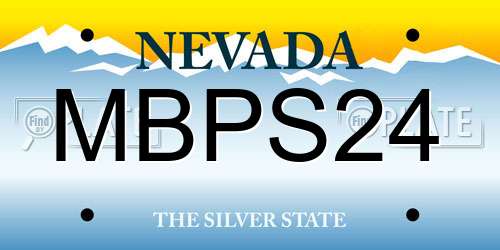 MBPS24 Nevada License Plate