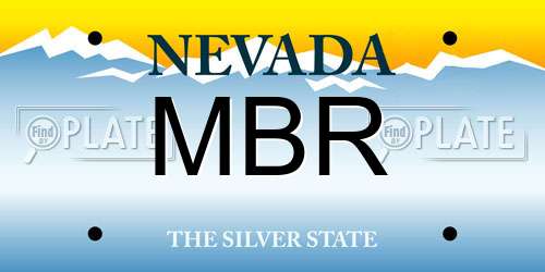 MBR Nevada License Plate