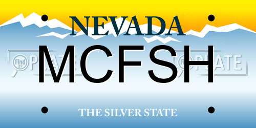 MCFSH Nevada License Plate