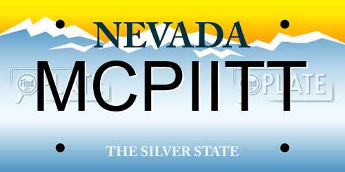 MCPIITT Nevada License Plate