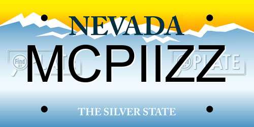 MCPIIZZ Nevada License Plate