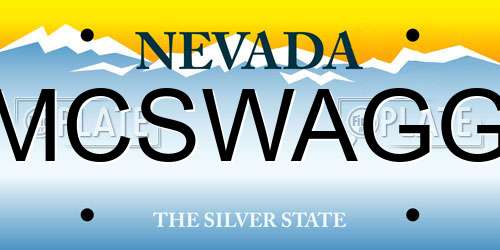 MCSWAGG Nevada License Plate