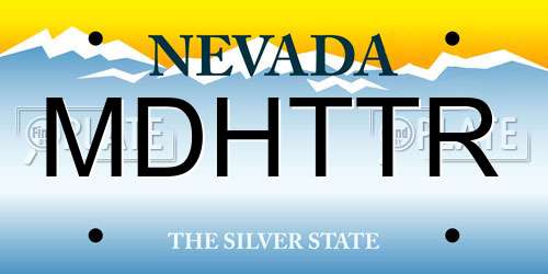 MDHTTR Nevada License Plate