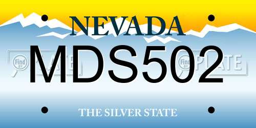 MDS502 Nevada License Plate