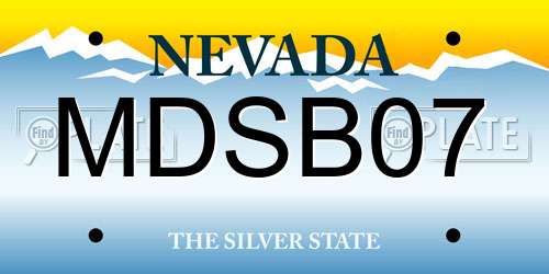 MDSB07 Nevada License Plate