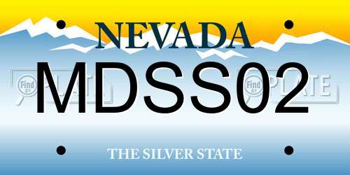 MDSS02 Nevada License Plate
