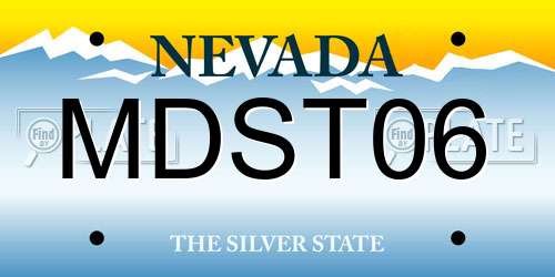 MDST06 Nevada License Plate