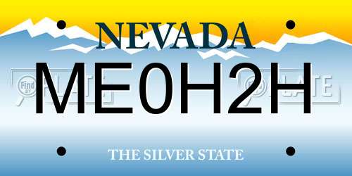 ME0H2H Nevada License Plate