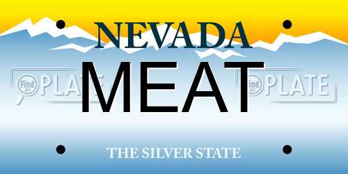 MEAT Nevada License Plate