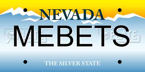 MEBETS Nevada License Plate
