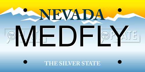 MEDFLY Nevada License Plate