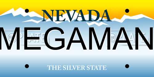 MEGAMAN Nevada License Plate