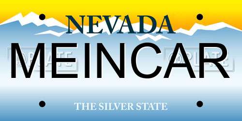 MEINCAR Nevada License Plate