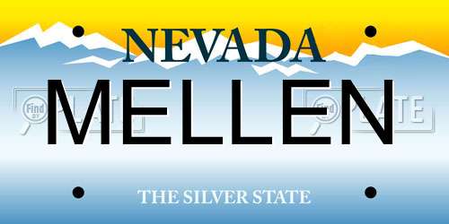 MELLEN Nevada License Plate