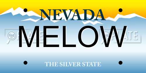 MELOW Nevada License Plate