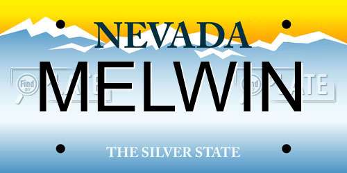 MELWIN Nevada License Plate