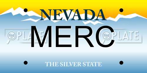 MERC Nevada License Plate