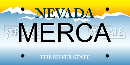 MERCA Nevada License Plate