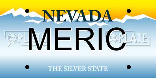 MERIC Nevada License Plate