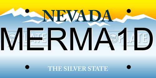 MERMA1D Nevada License Plate