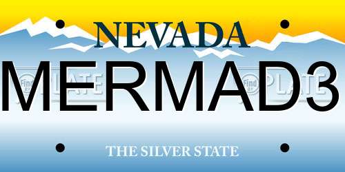 MERMAD3 Nevada License Plate