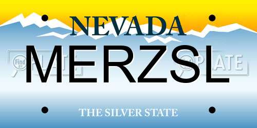 MERZSL Nevada License Plate