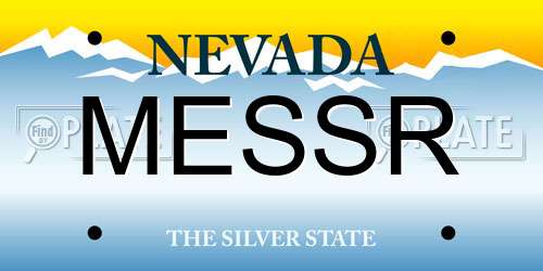 MESSR Nevada License Plate