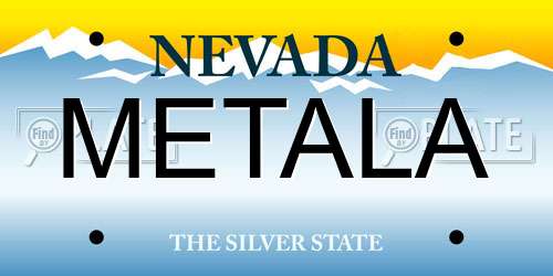 METALA Nevada License Plate