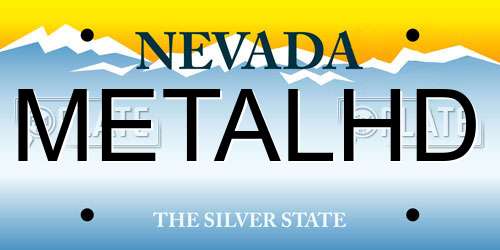 METALHD Nevada License Plate