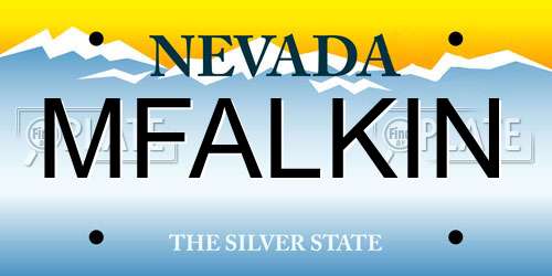 MFALKIN Nevada License Plate