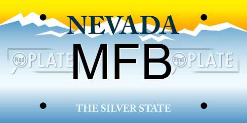MFB Nevada License Plate