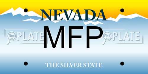 MFP Nevada License Plate