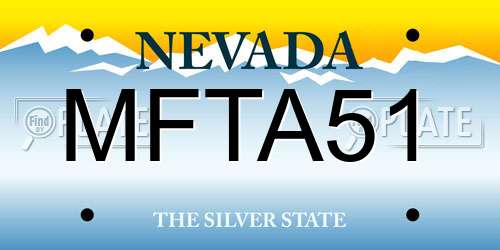 MFTA51 Nevada License Plate