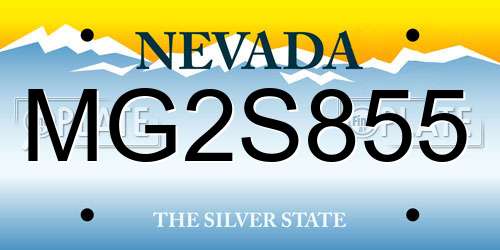MG2S855 Nevada License Plate