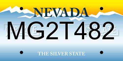 MG2T482 Nevada License Plate