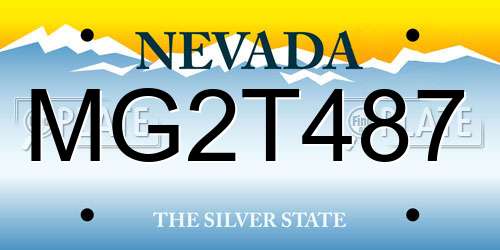 MG2T487 Nevada License Plate